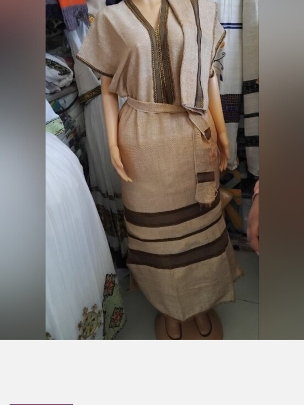 Ethiopian Tradtional Dress, Habesha Kemsi ,+ Scarf Free Size